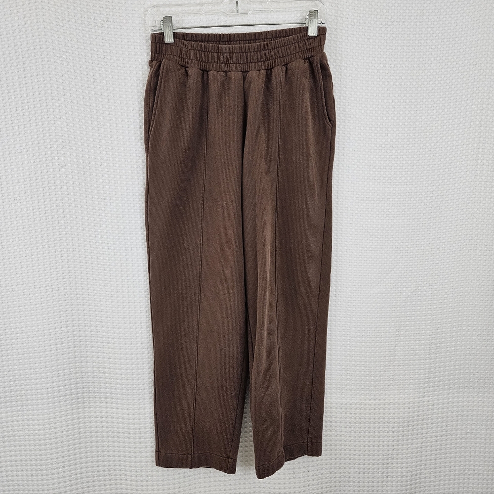 Madewell Sweats Sweatpants Brown Straight Leg Pants Comfy Small Lounge - Picture 2 of 11